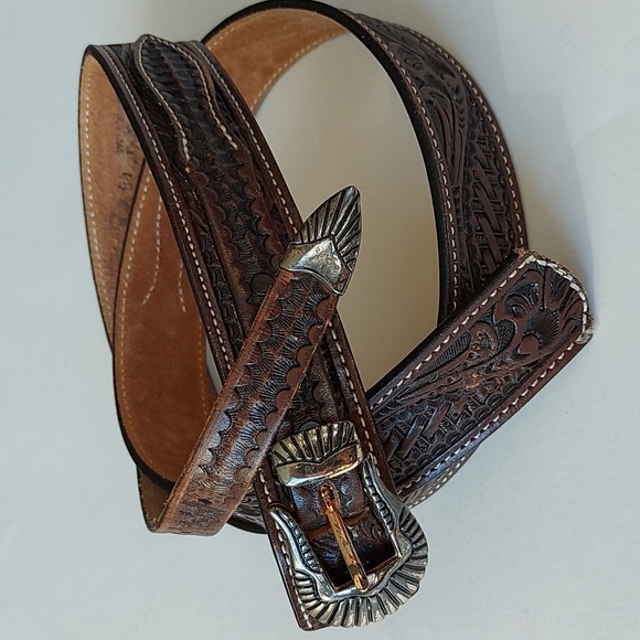 Leather Western Belt - Picture 4 of 17